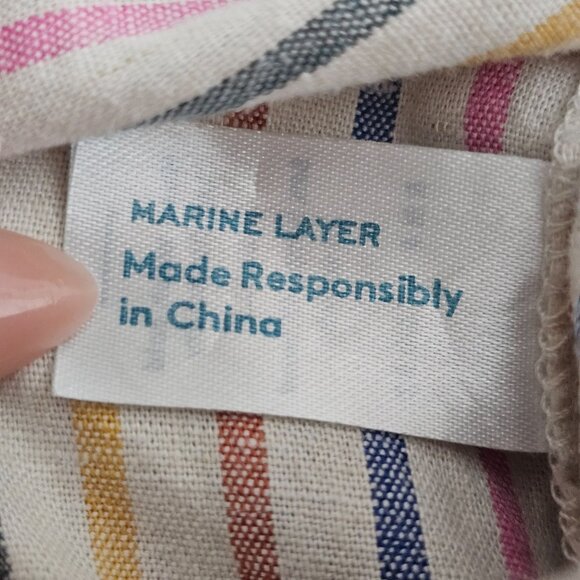 Marine Layer Stella Rainbow Stripe Tank Top & Crop Wide-Leg Pants Set XL - Picture 13 of 16